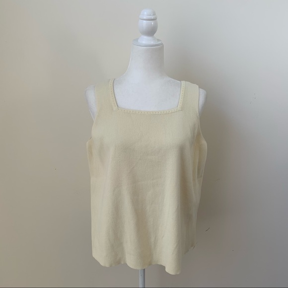 August Max Woman Vintage Square Neck Knit Tank Top - Picture 6 of 6